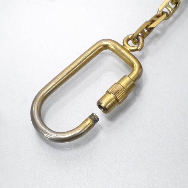 OLD Gucci GGロゴ×シェリープレートキーホルダー（ゴールド