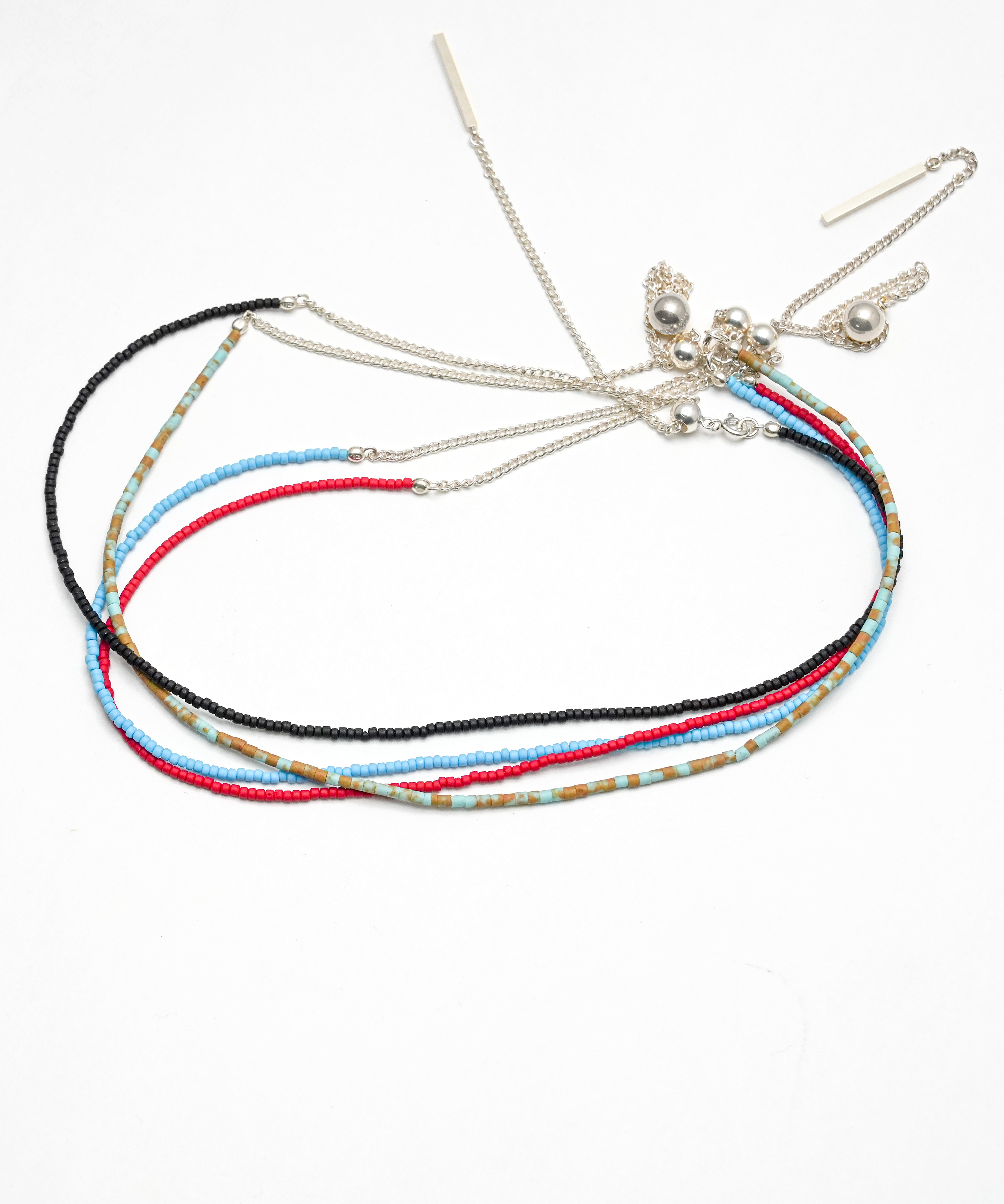 アフガンビーズラインチョーカー SV925|NARRATIVEPLATOON