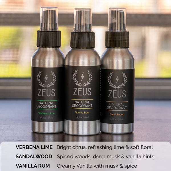Zeus Natural Deodorant Spray, 3.4 fl oz | Royal Shave
