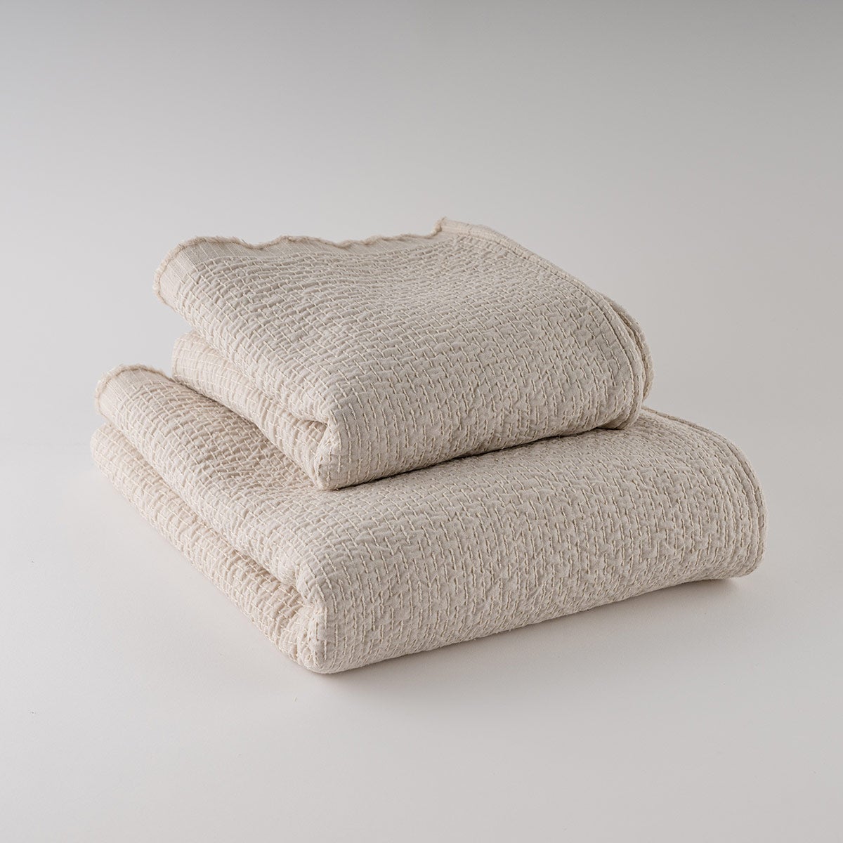 中わた刺し子織ブランケット 大