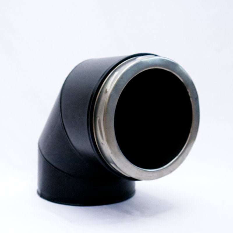 断熱二重煙突90°曲｜薪ストーブ煙突φ200｜SCANDiLINE