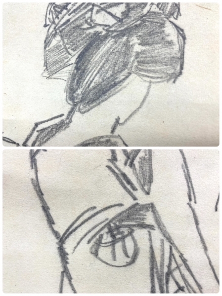 竹久夢二「女性画」素描 掛軸 紙本 肉筆 Ukiyoe Yumeji Takehisa