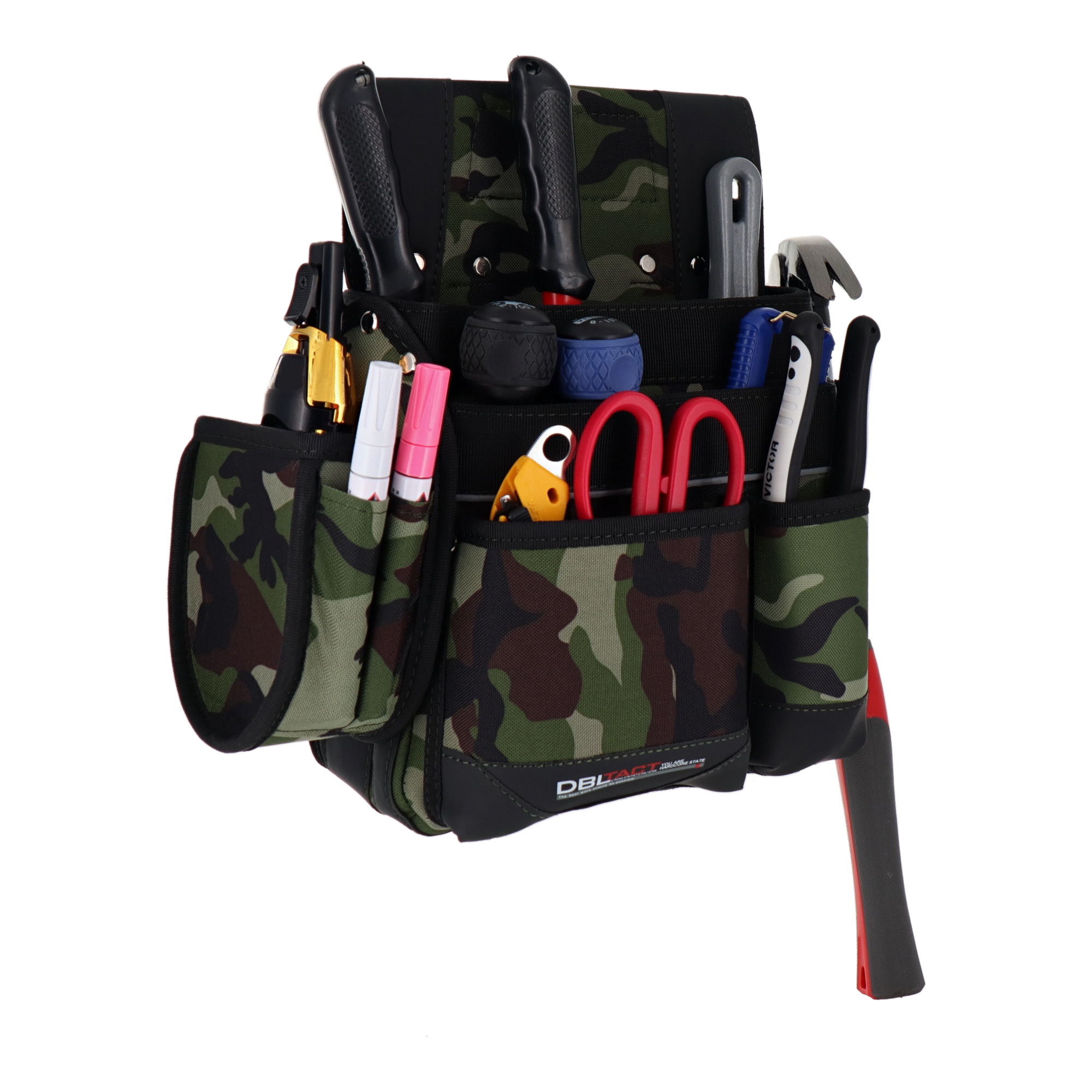 DT-19-GC 作業ベルト・収納袋 釘袋 釘袋 墨壺ケース付き グリーン迷彩