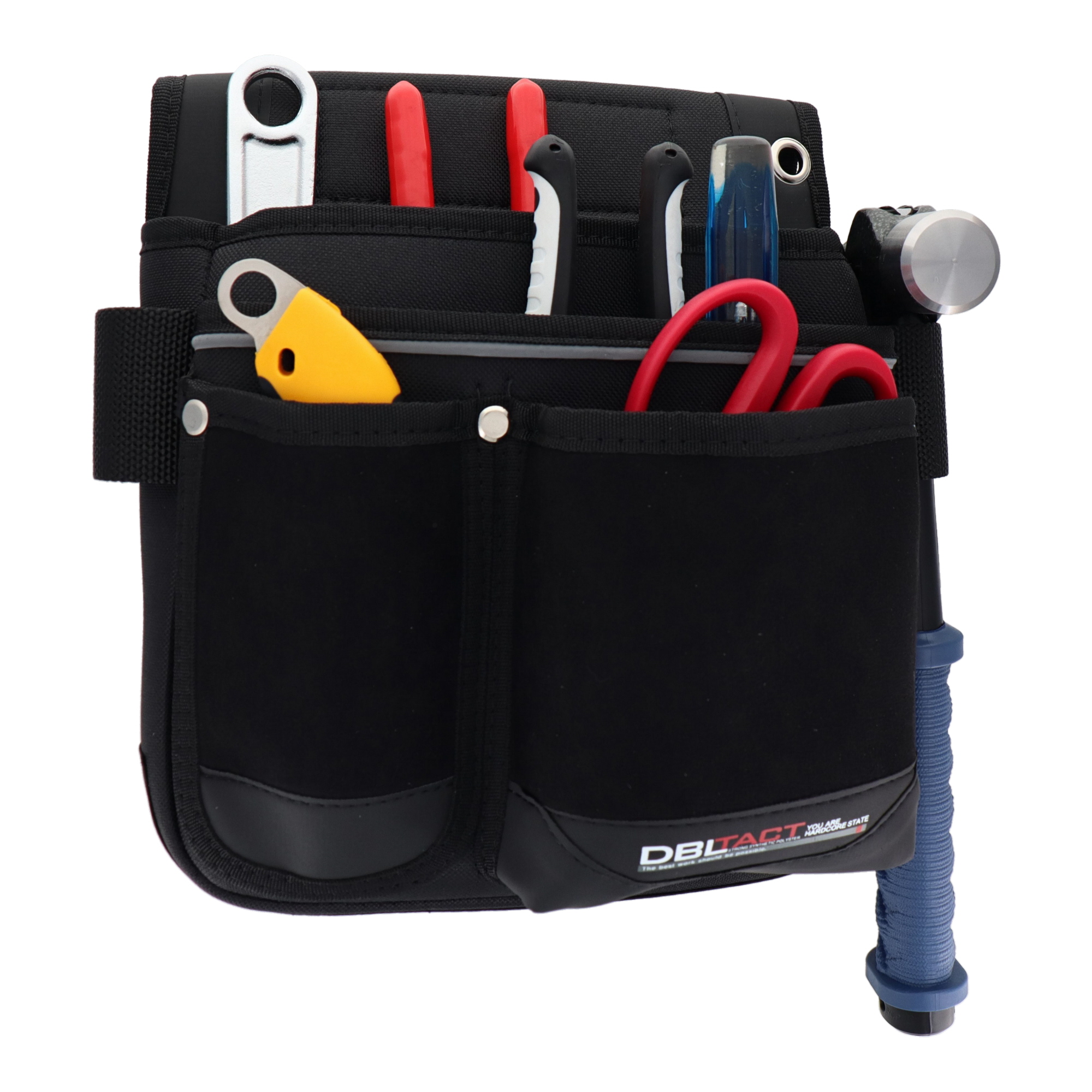 DTK-09-BK 作業ベルト・収納袋 釘袋 釘袋2段 スエード調 ブラック