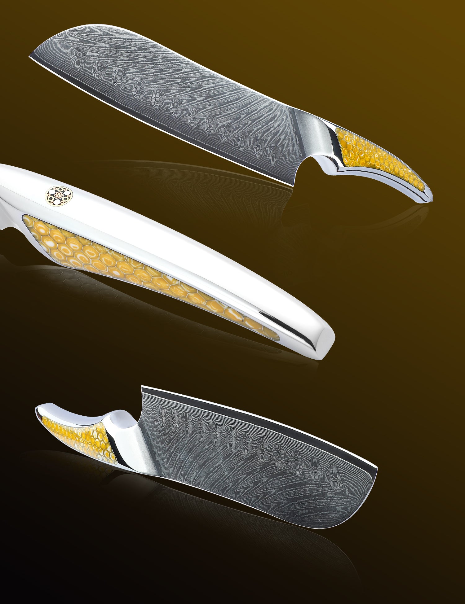 SANMUZUO 7 inch Santoku Knife, Japanese VG-10 Damascus Steel Chef