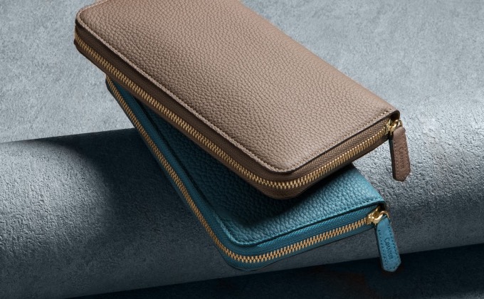 新品 76％OFF ぺリンガー シュランケンカーフ 長財布 ブルー 日本製