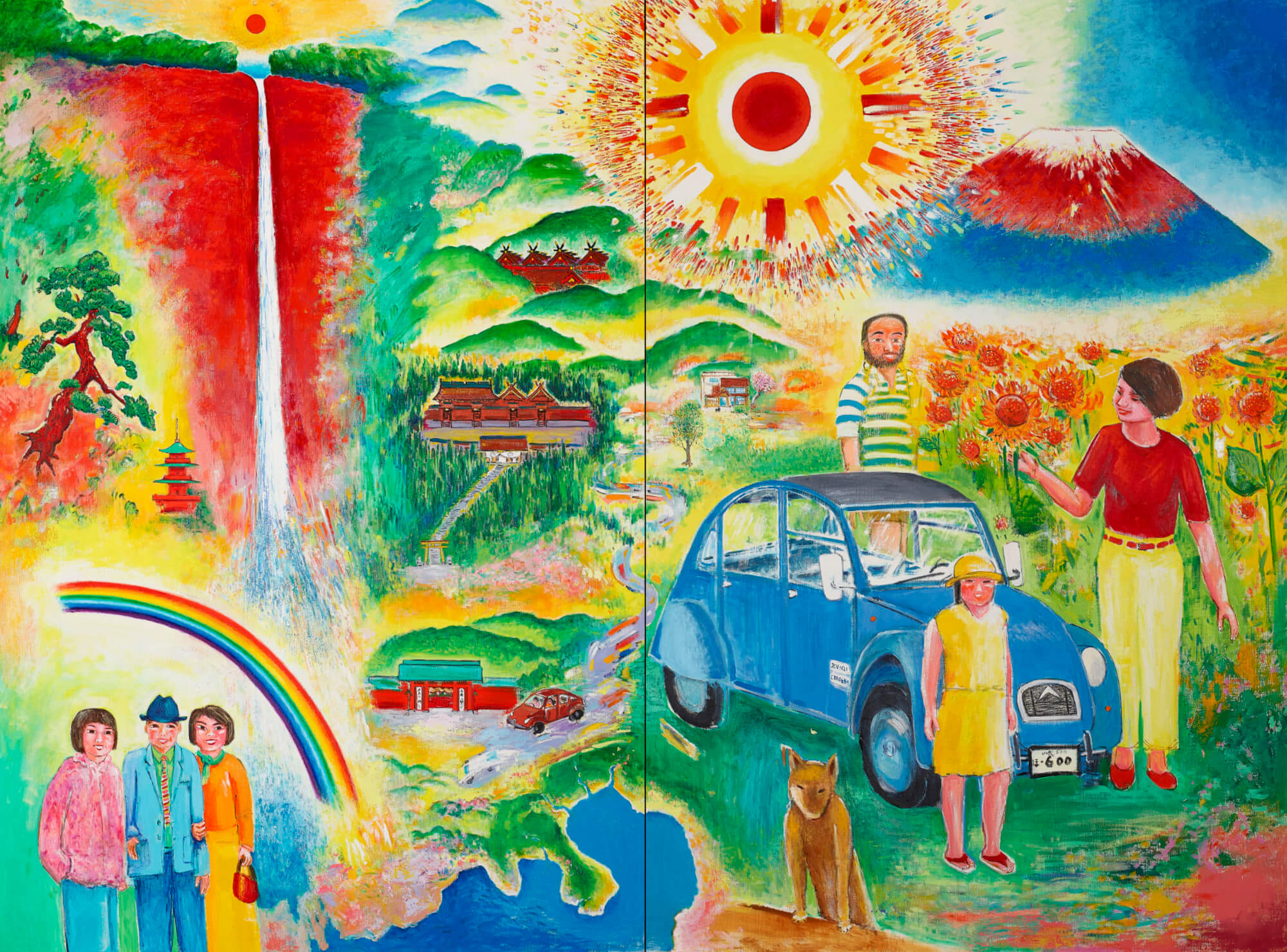 1744】真作 桜井孝美 悠々富士 油彩 6号 1744】真作 桜井孝美 悠々富士