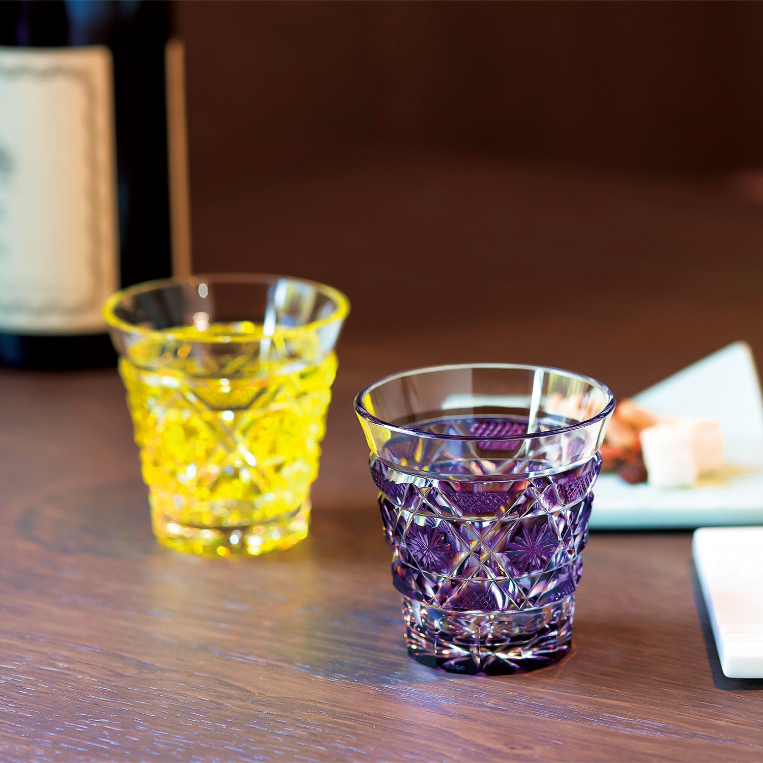 島津薩摩切子】 創作 冷酒グラス cut01 – ㈱島津興業 島津薩摩切子