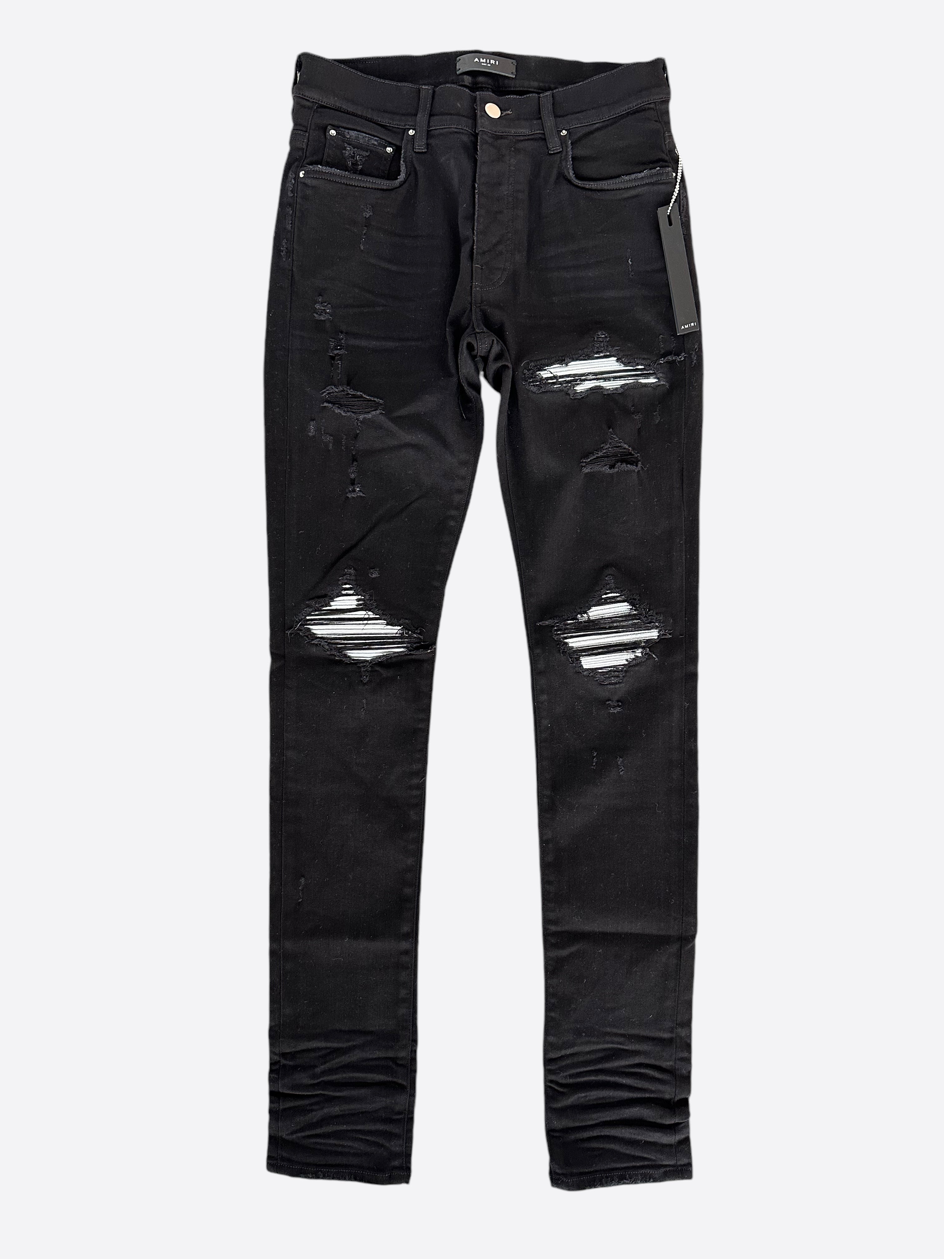 Amiri Black & Silver Patch MX1 Jeans 1 – Savonches