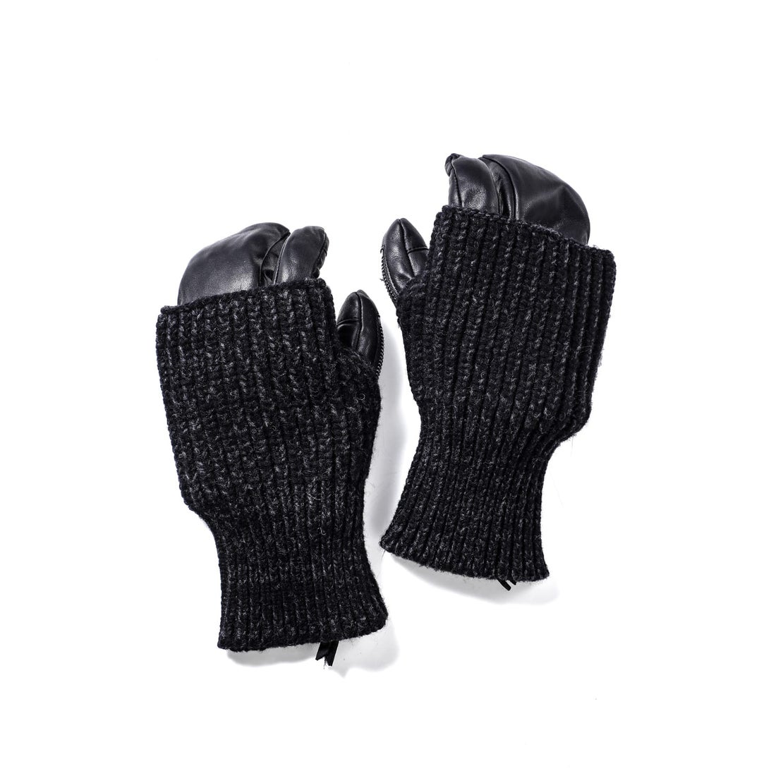 D.HYGEN The Viridi-anne Collab Horse Leather Knit Combi Glove