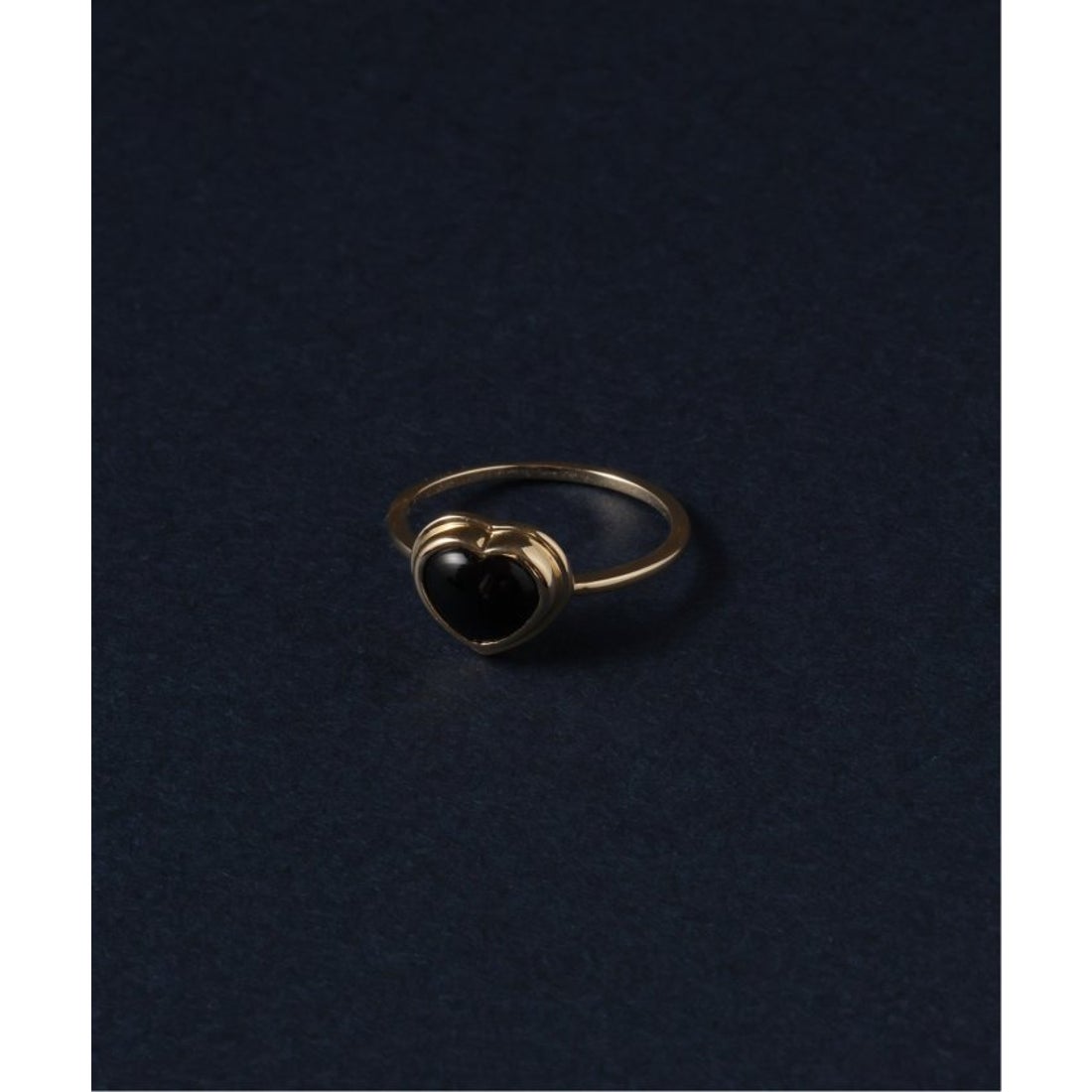 リラ Lilas ハートカボションオニキスリング K10 （ゴールド