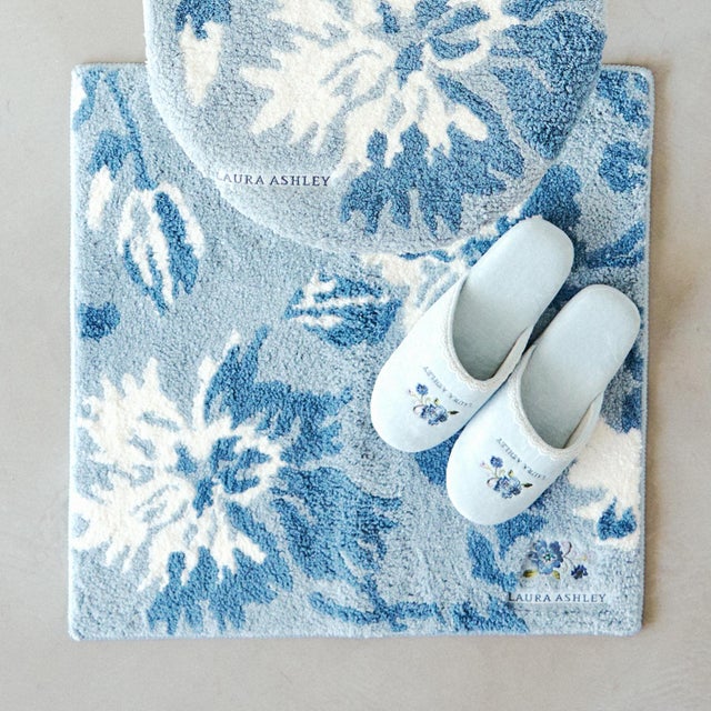 ローラ アシュレイ LAURA ASHLEY ローザリンド トイレマット （ブルー