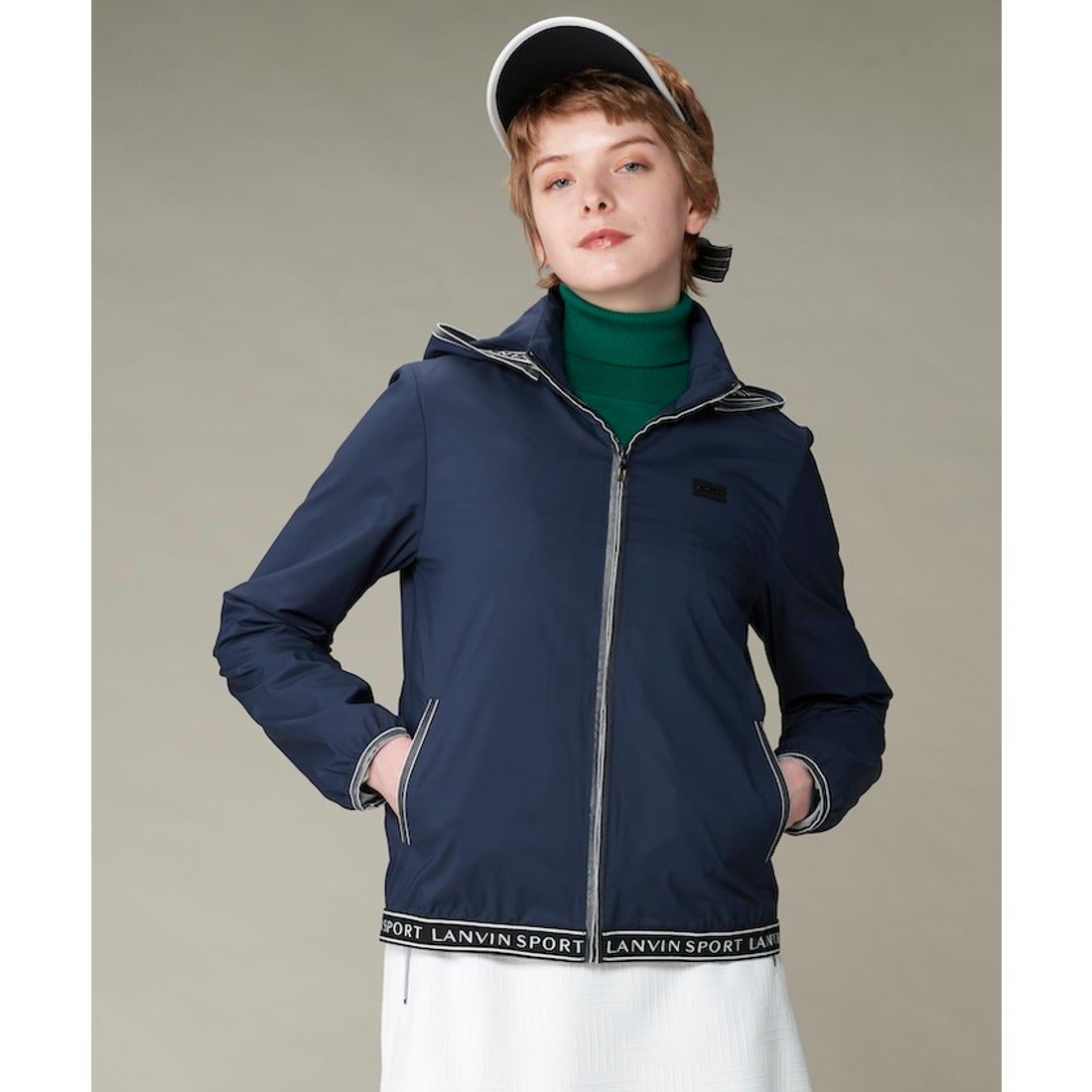 LANVIN SPORT スマートパディングHEAT NAVIブルゾン【はっ水