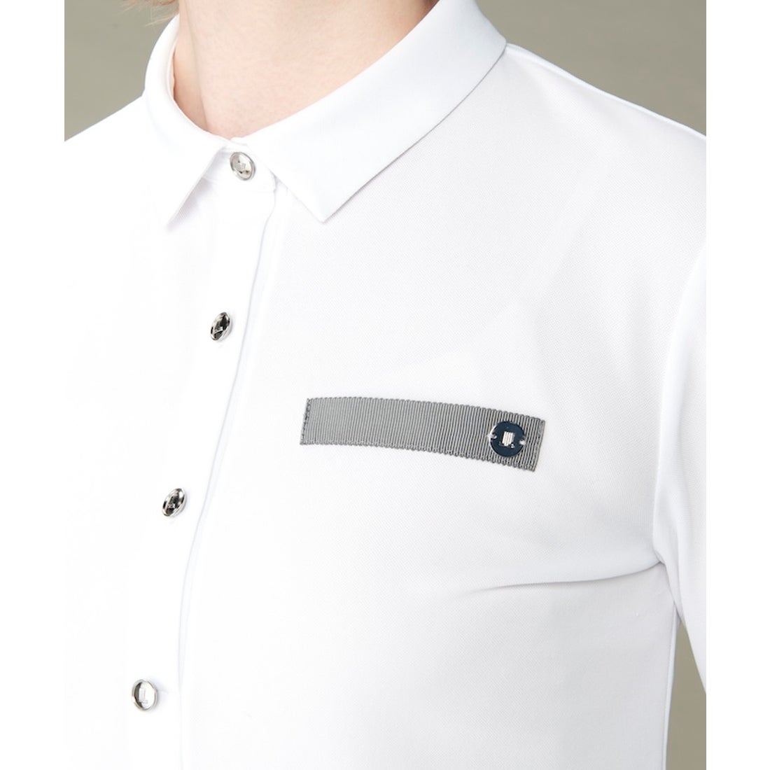 LANVIN SPORT SUNSCREENトロンプルイユデザイン長袖シャツ -デサント