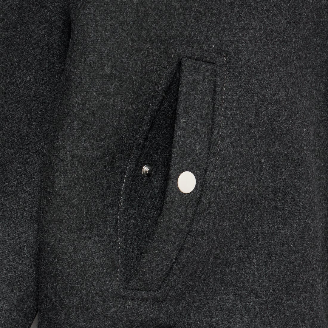 ラコステ LACOSTE ウールブレンドスタジアムジャケット （グレー