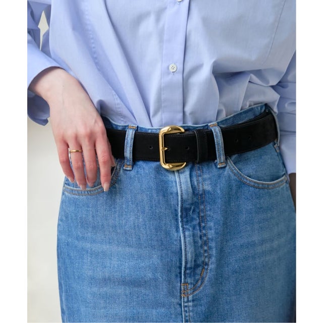 マーガレット・ハウエル MARGARET HOWELL WIDE LEATHER BELT （BLACK