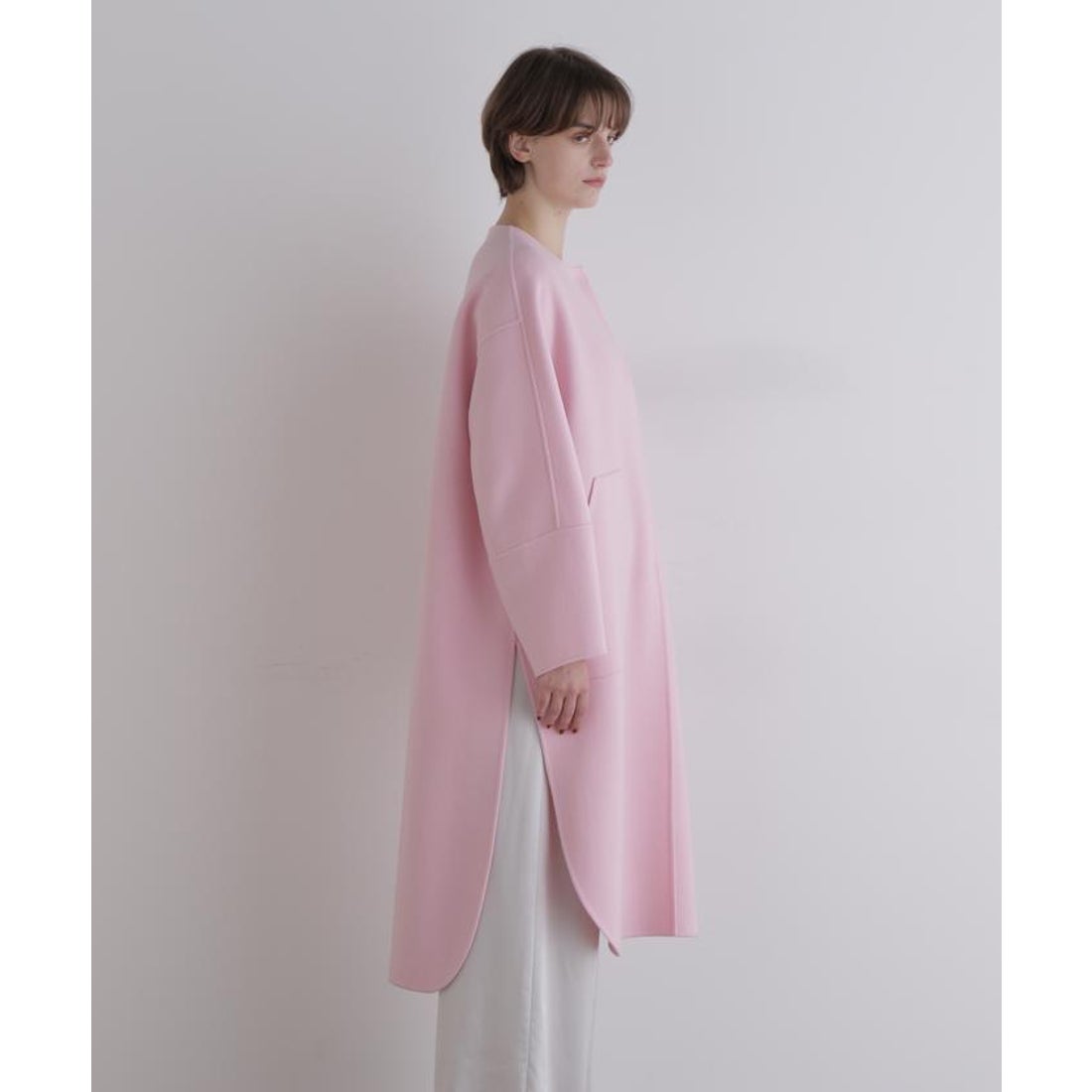 ル フィル LE PHIL ソフトウールリバーコート （ピンク