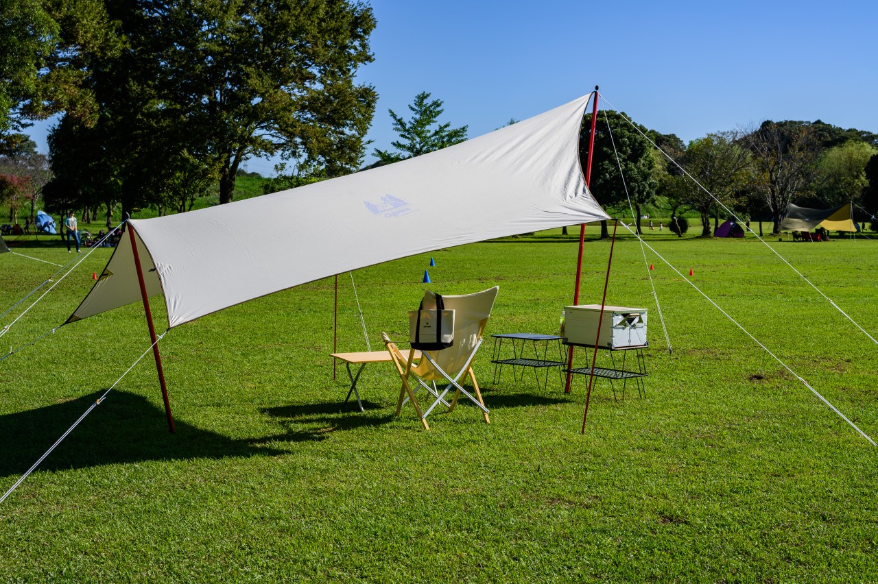 ogawa「システムタープ ペンタ 4×4 T/C」を開封＆初張り