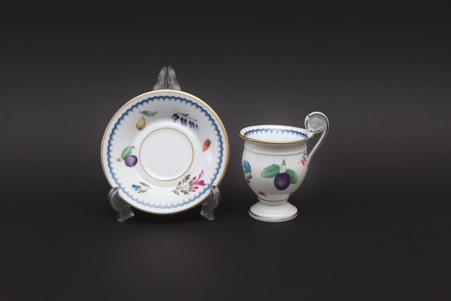 リチャード・ジノリ イタリアンフルーツ チョコレートカップ＆ソーサー