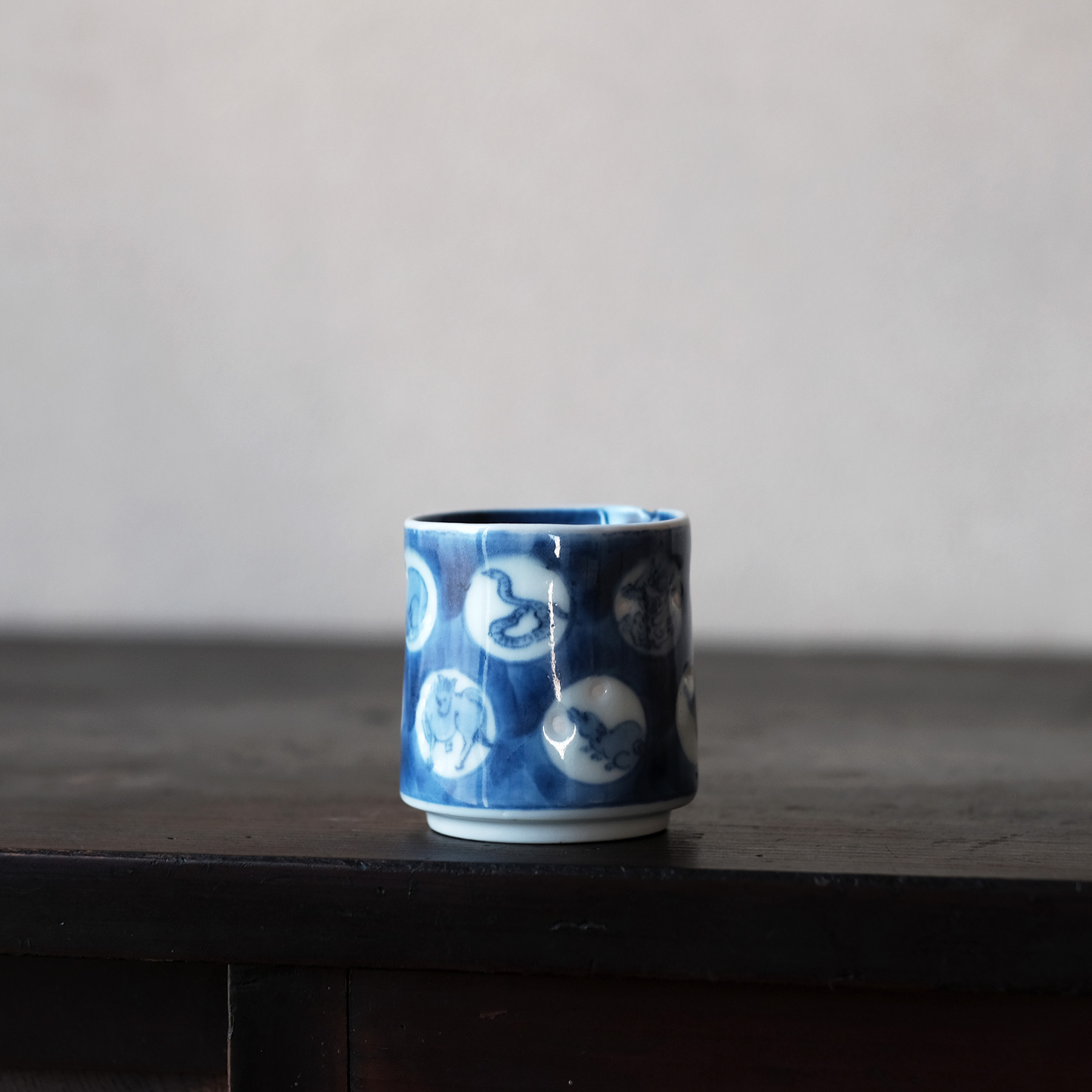 古伊万里染付麒麟文煎茶碗蕎麦猪口五客 秋の感謝セール！〜9/28まで