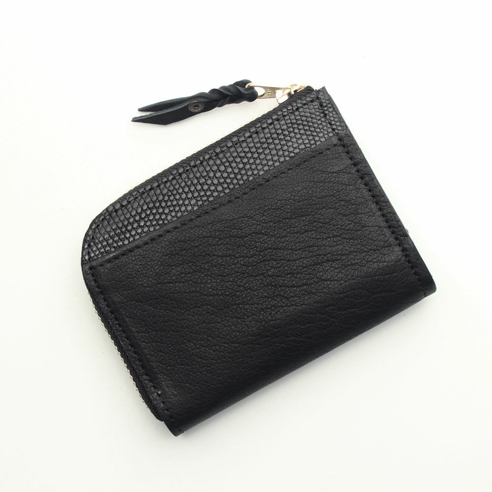 L字ファスナー ショートウォレット リザード（トカゲ革）│メンズ革