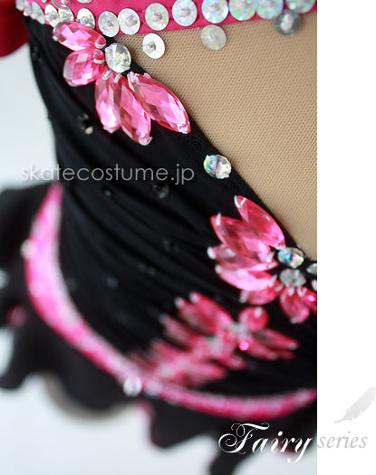 スケート衣装 | 黒～ピンク | スケートコスチュームDD