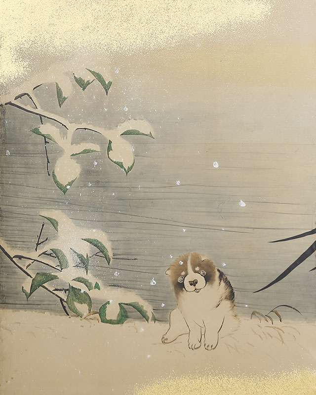 秋草群兎図 雪中鶏狗子図｜商品一覧｜新古美術わたなべ