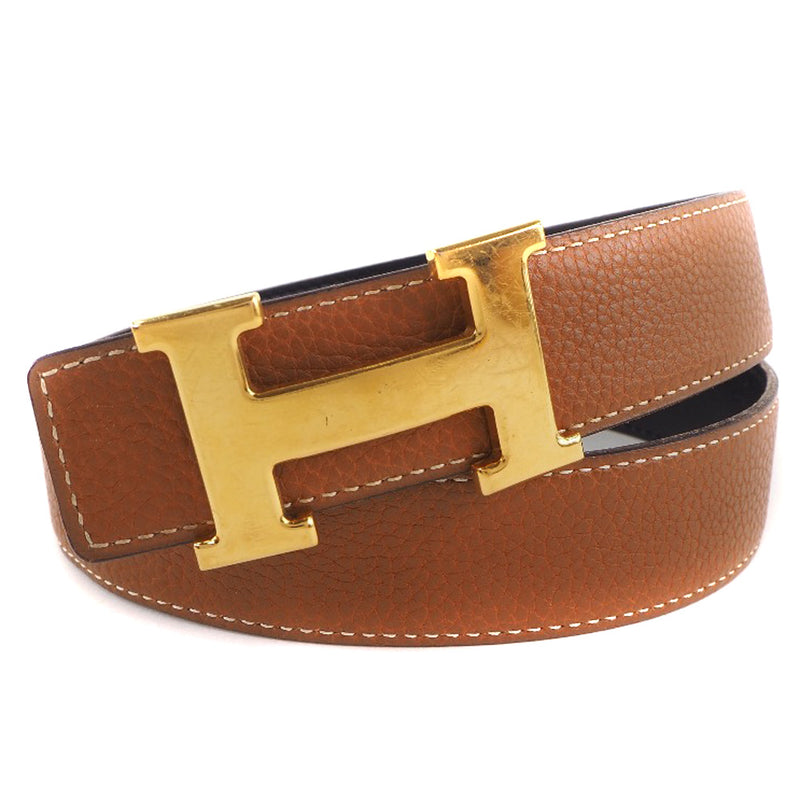HERMES】エルメス Hベルト80 コンスタンス カーフ 茶 □G刻印