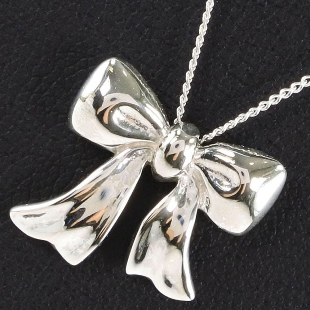 TIFFANY&Co.】ティファニー リボン ネックレス シルバー925 シルバー