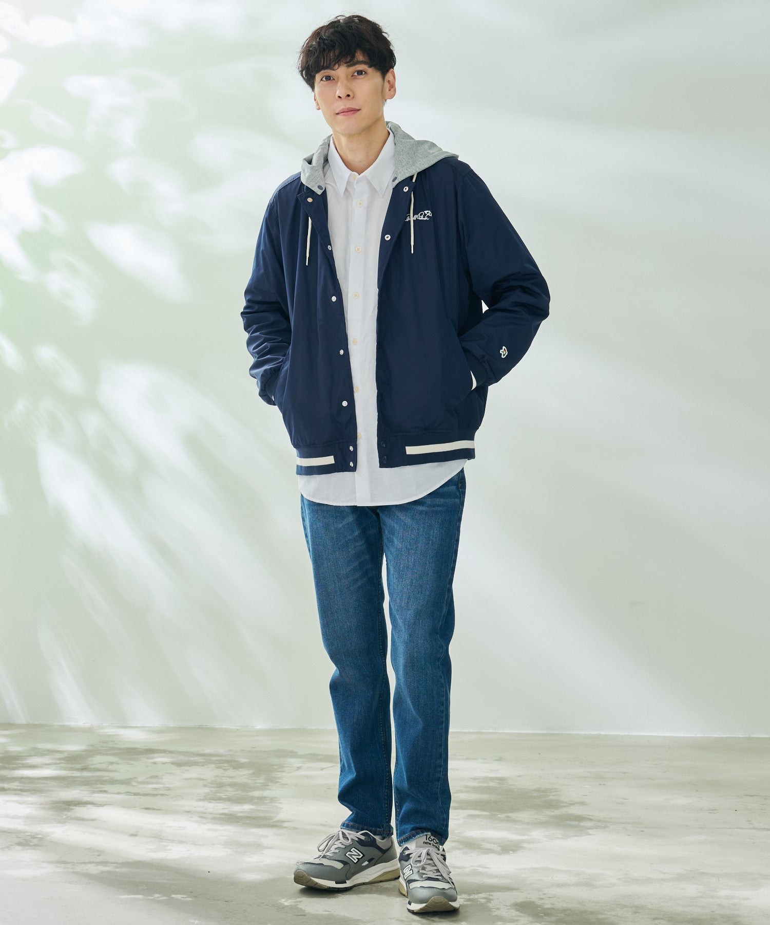 フードレイヤー 2WAY スタジアムジャケット（スタジャン/メンズ