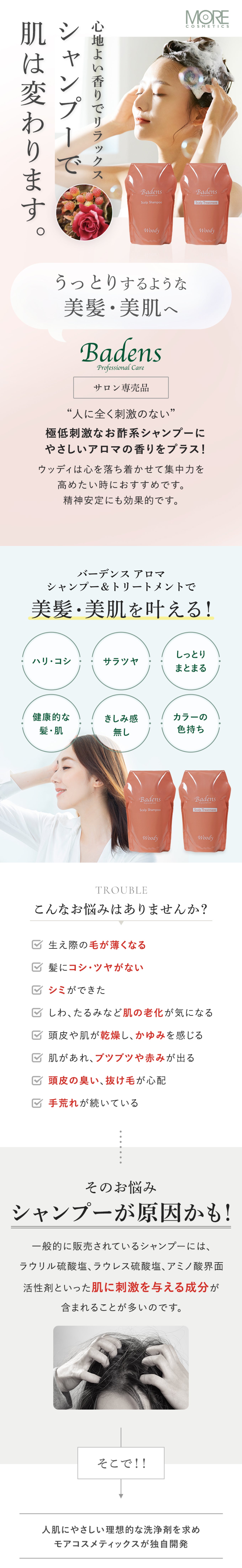 バーデンス アロマ シャンプー ウッディ 詰替 500ml – モア