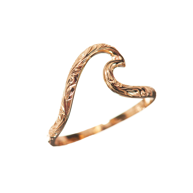 ハワイアンジュエリー/K10PG/ウェイヴィリング/大波0039 | ハワイアン