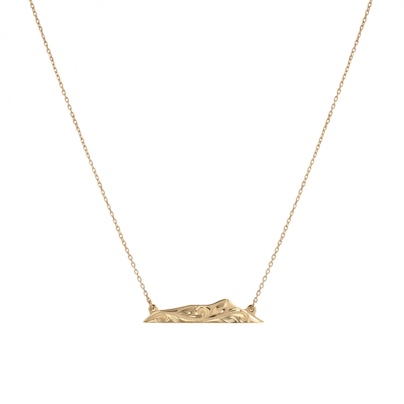 ハワイアンジュエリー/K10YG/ダイヤモンドヘッドネックレス