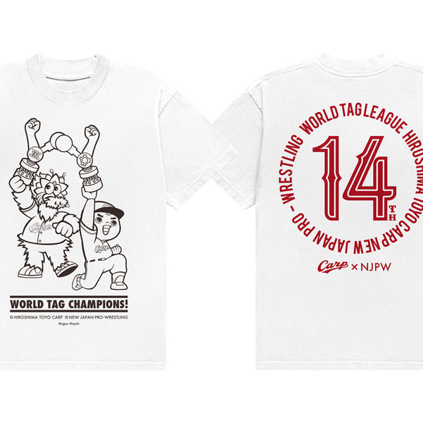 広島東洋カープ × 新日本プロレス「W.T.C 14」コラボTシャツ（ホワイト）