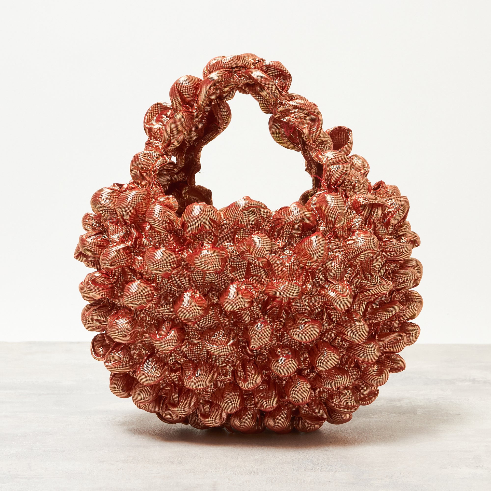 小さなぽんぽんのバッグ メタリック - BUNZABURO