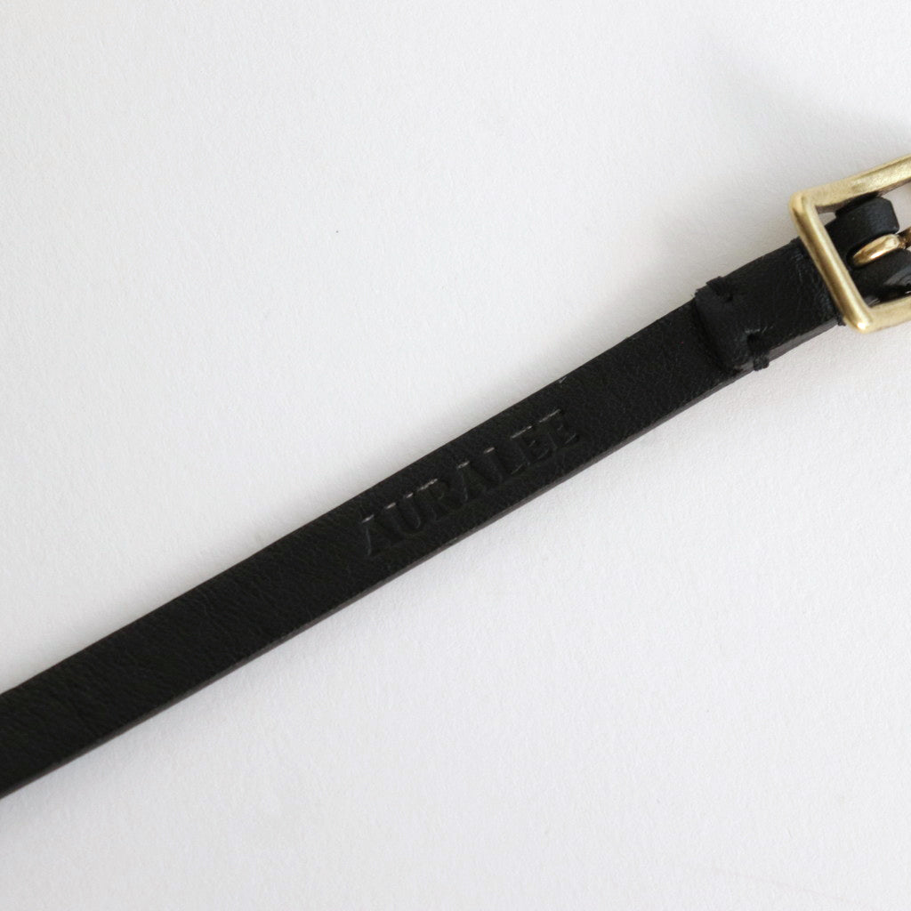 LEATHER NARROW LONG BELT #BLACK [A24SB03RP-W] – ciacura