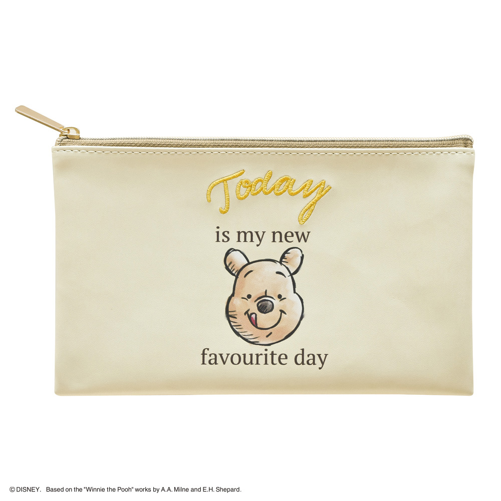 ディズニー フラットペンケース プーさん / 青 N1719 | 2026年版手帳