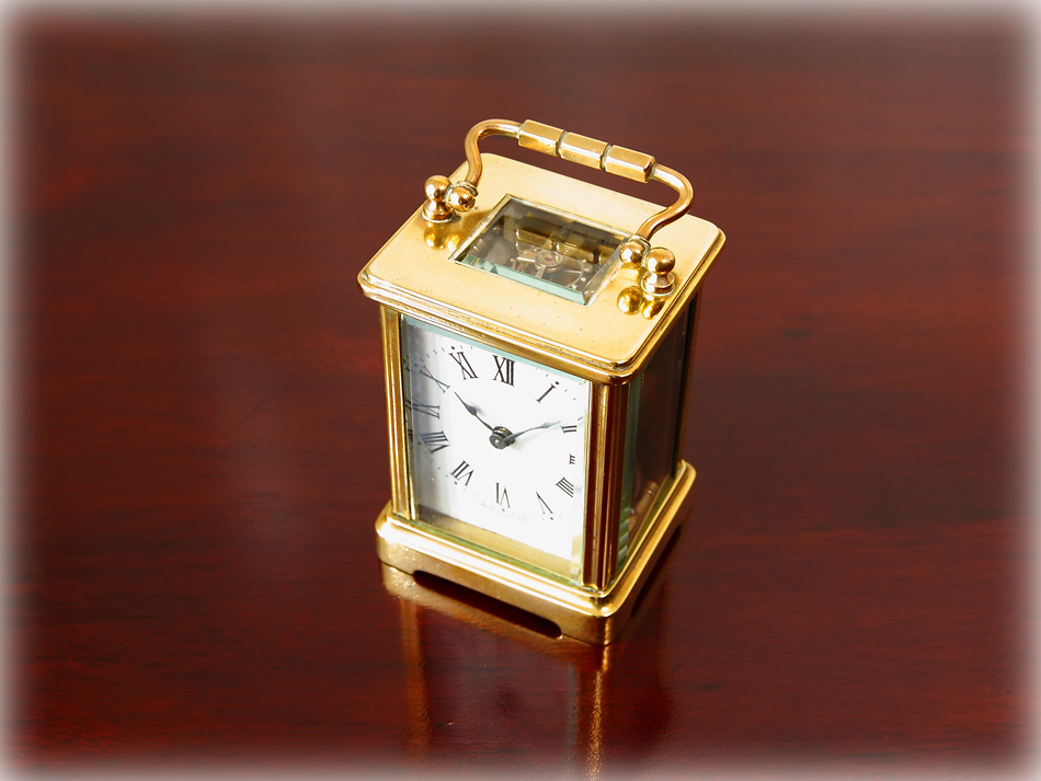 アンティークブラス スモールキャリッジクロック｜アンティーク家具