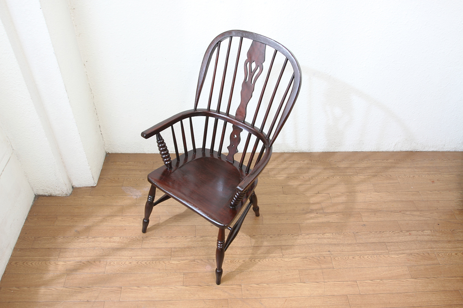 ダブルボウバック ウィンザーアームチェア｜アンティーク家具・照明の