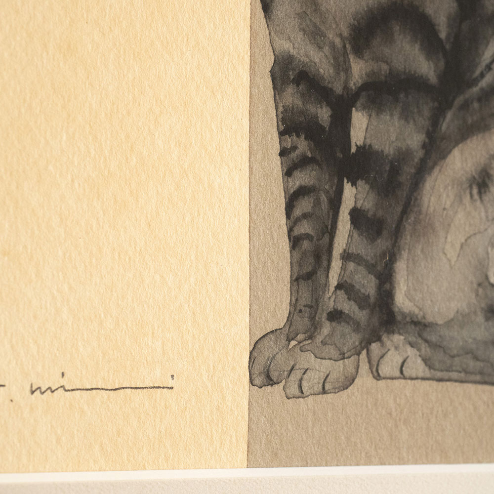 蝶と猫」/水彩画: インテリア・ライフスタイル | スイーツ・グルメ