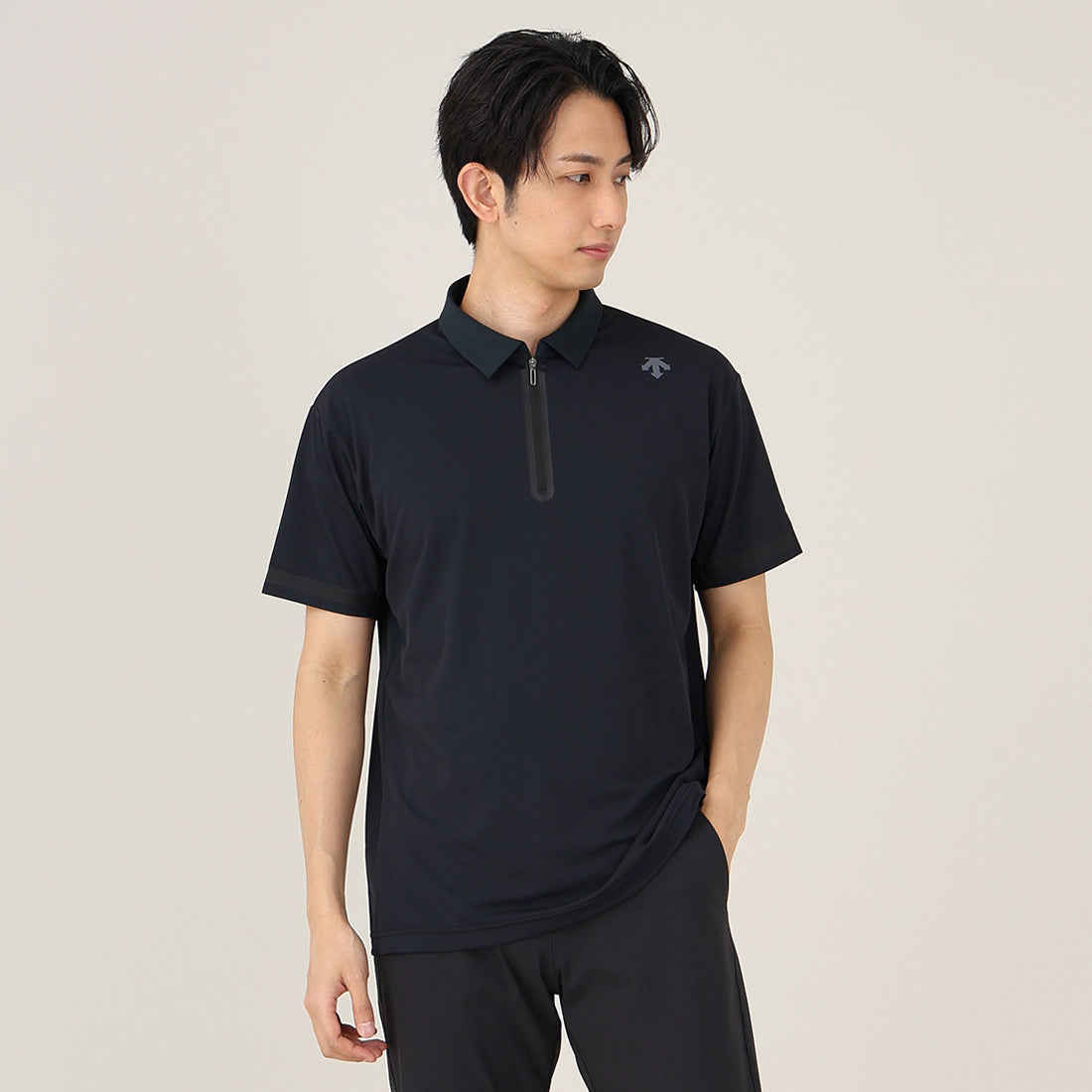 デサントゴルフ】ハーフジップ鹿の子半袖シャツ – GQ SHOP