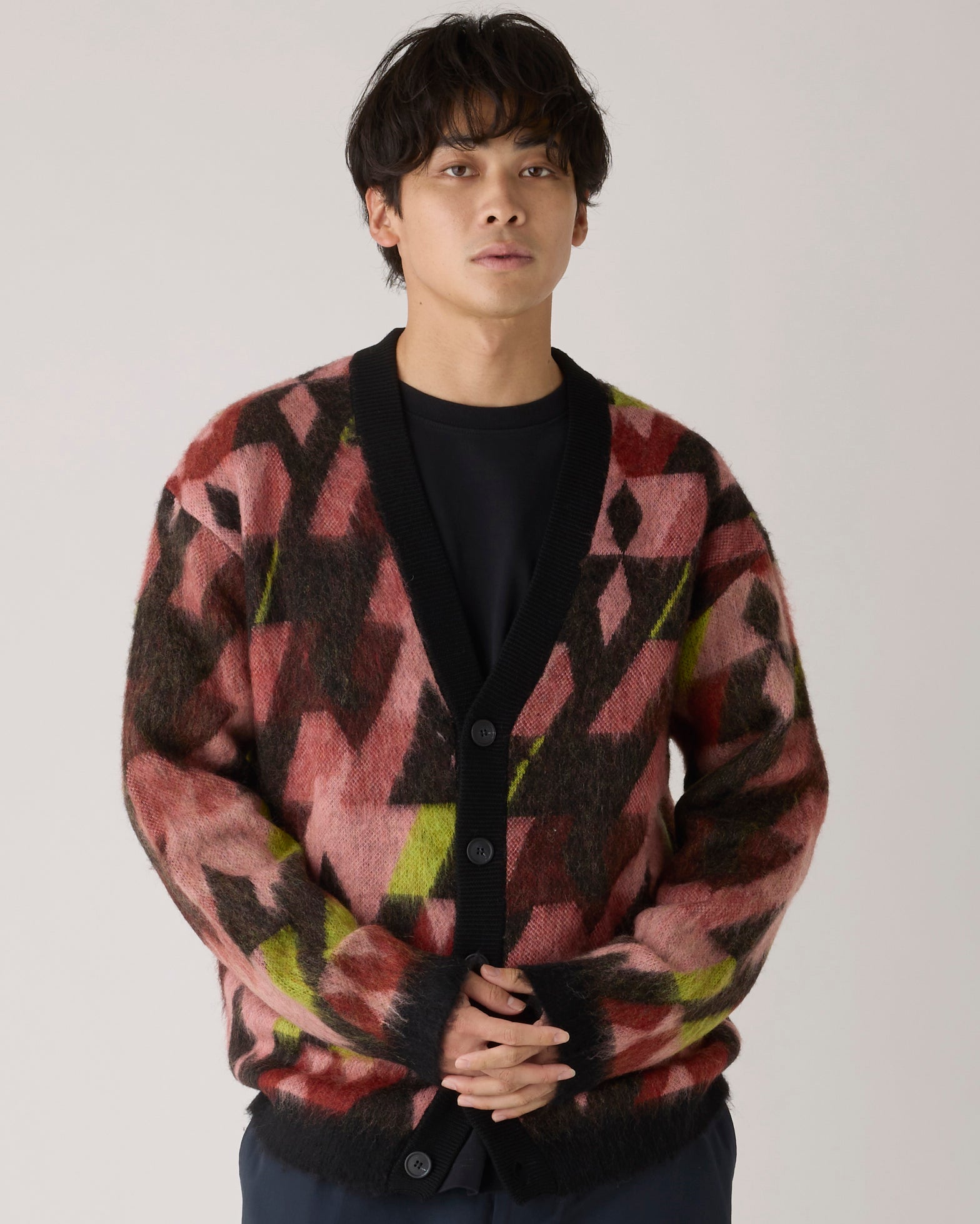 メゾンキツネ】GRAPHIC MOHAIR JACQUARD CARDIGAN – GQ SHOP