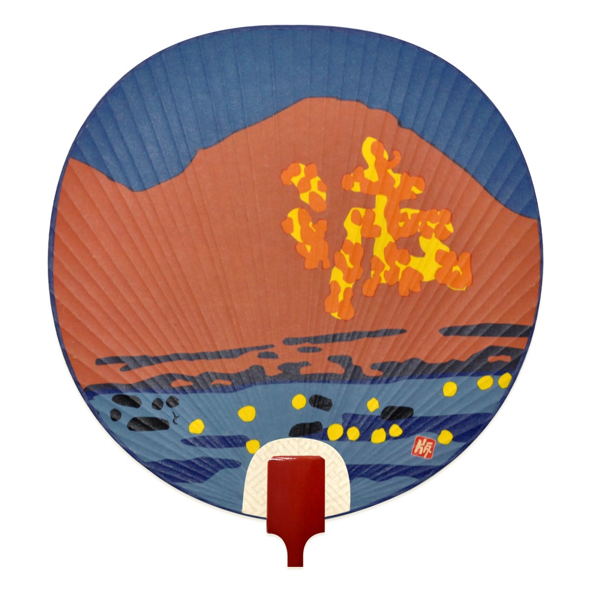 うちわ『KG08-0505Q 徳力版画 団扇 楕円型 祇園祭 あやかれや