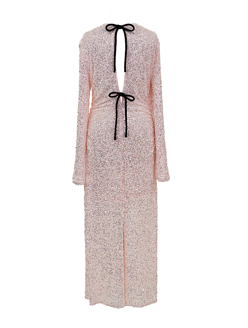 GANNI］スパンコールロングドレス-ピンクをレンタルする | 結婚式