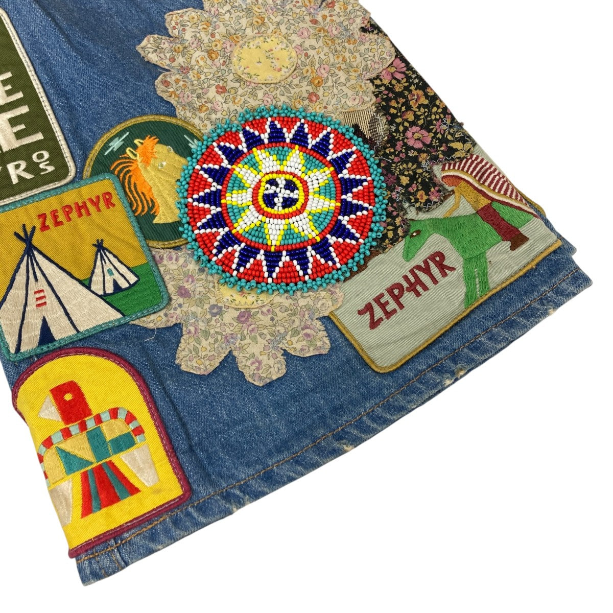 KAPITAL(キャピタル) パッチワークフレアデニムパンツ K2304LP145