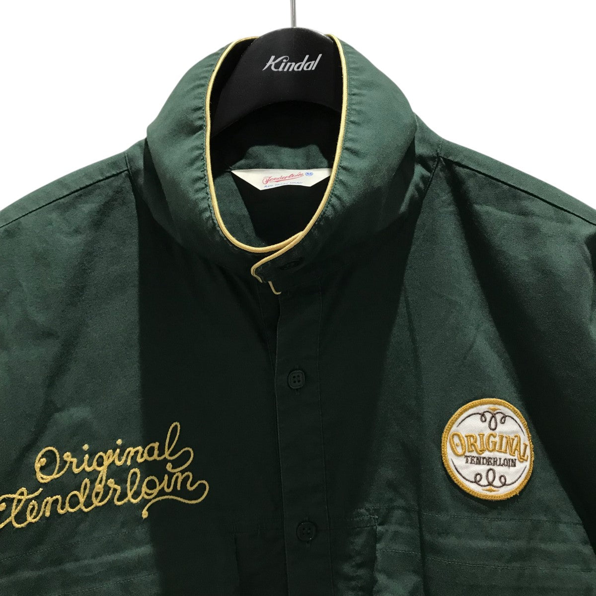 TENDERLOIN(テンダーロイン) ハイネックワッペンシャツ グリーン
