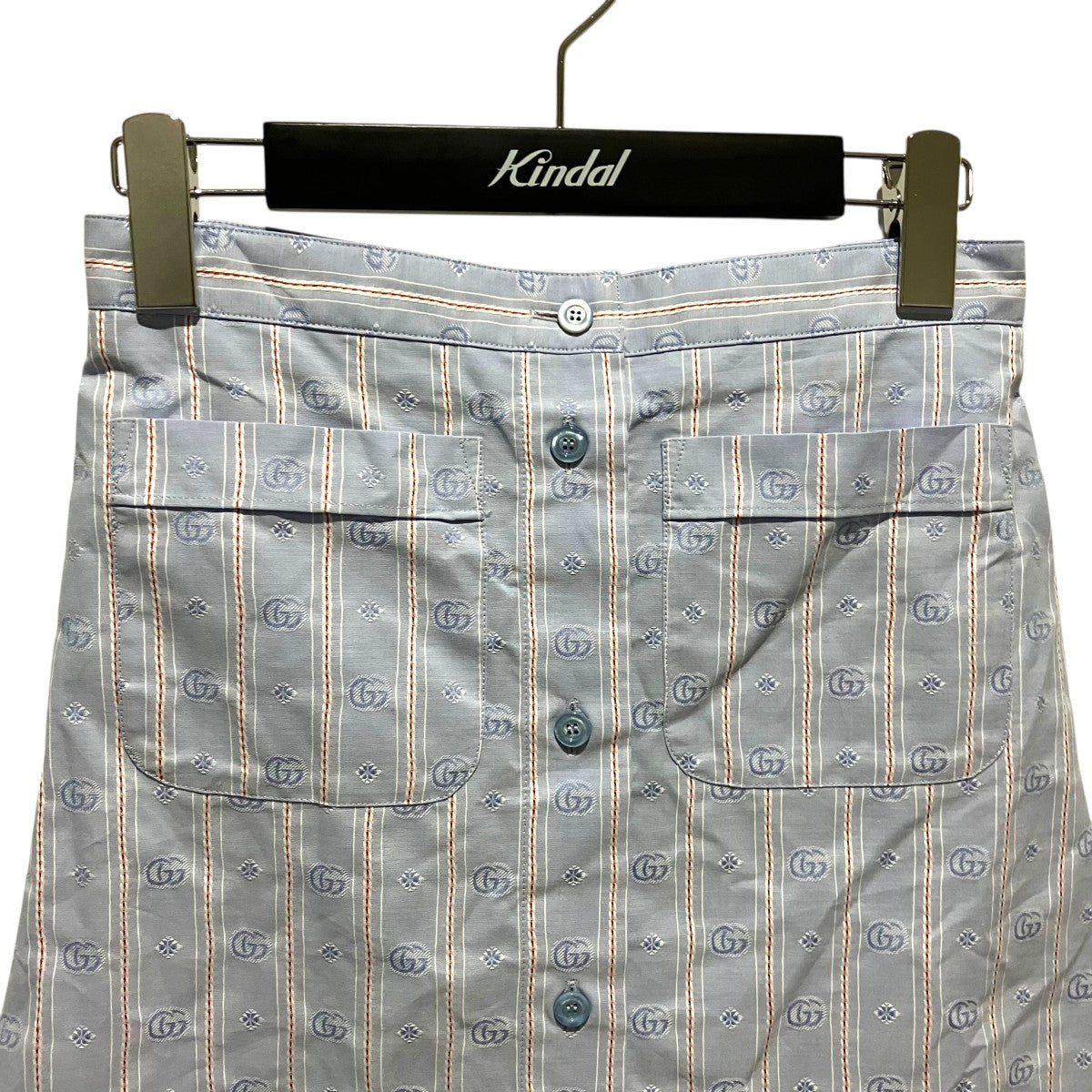 GUCCI(グッチ) ストライプスカート739403 739403 スカイブルー サイズ