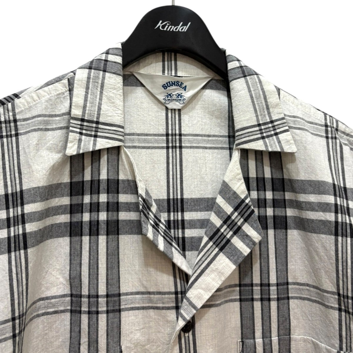 SUNSEA(サンシー) Check Fried Shrimp Shirt オープンカラーチェック