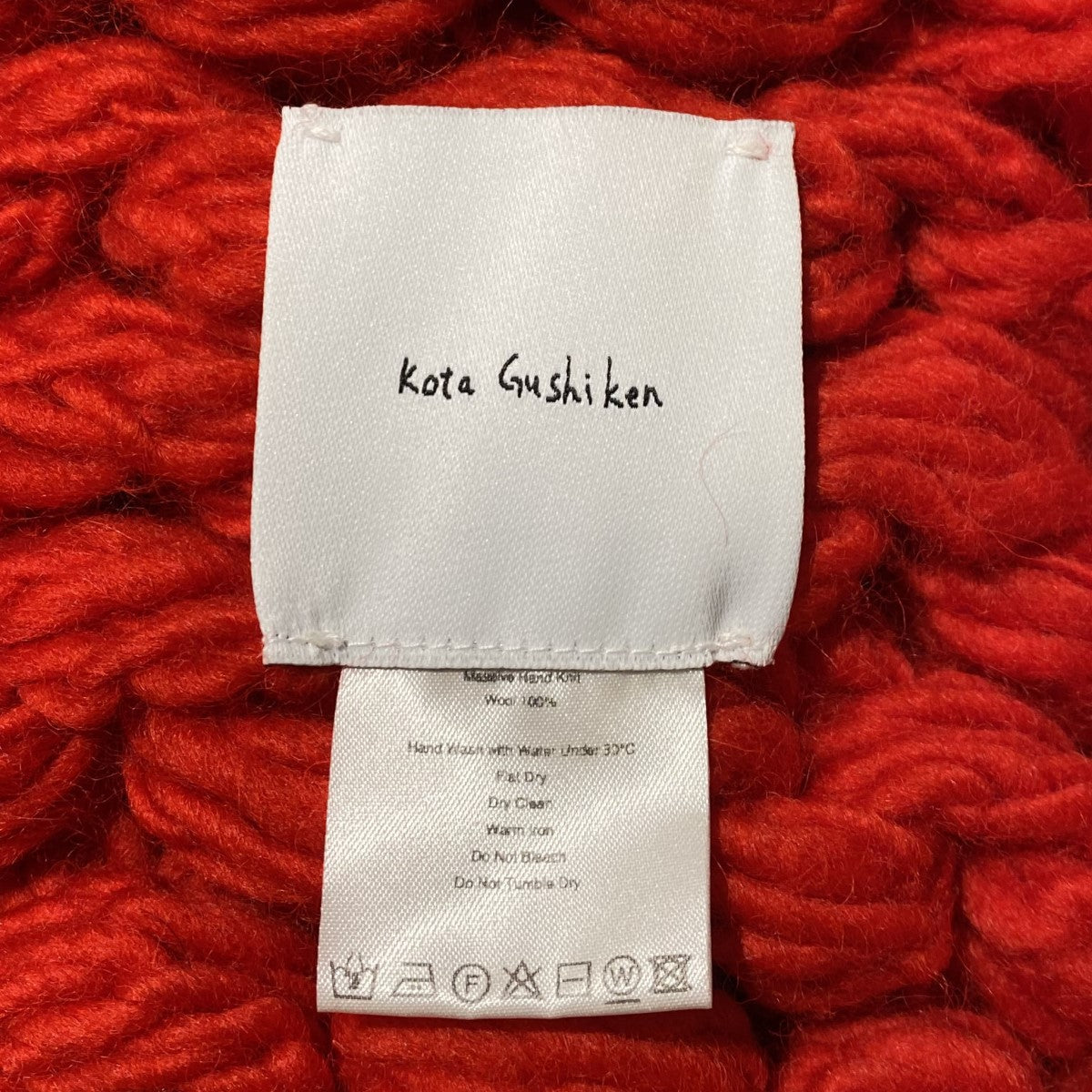 Kota Gushiken(コウタ グシケン) 19AWOVERSIZED SCARF REDオーバー