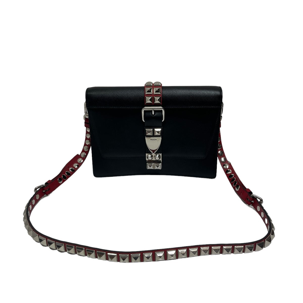 PRADA(プラダ) エレクトラスタッズレザーショルダーバッグ1BD120